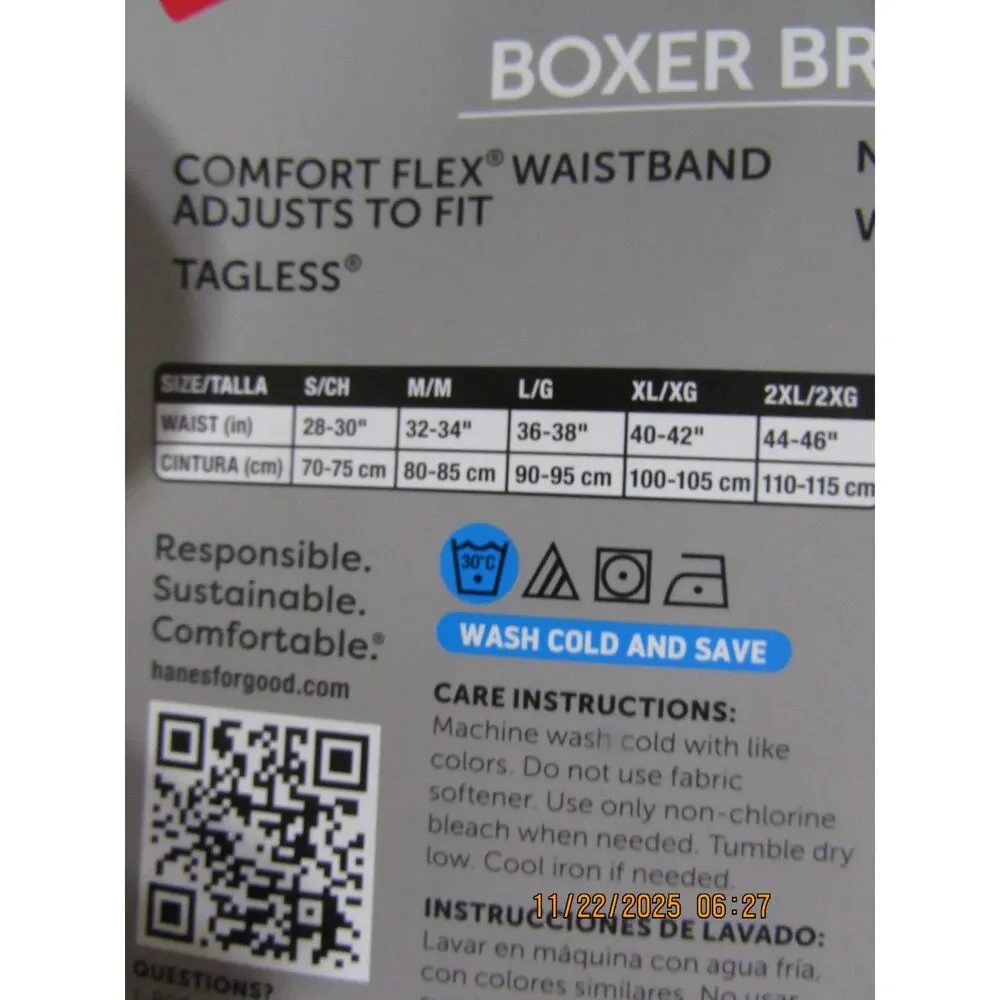 Hanes Size XL men's boxer briefs pack of 3 comfort flex waistband 40-42 new